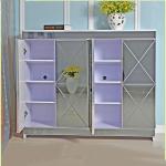 Home Antique Corner 4 Mirror Doors Entryway Shoe Bench