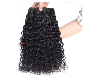 Quality 20 Inches Water Wave Long Hair / Virgin Cambodian Hair Extensions Double Weft wholesale