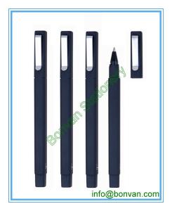 Quality rubber sprayed square ball pen, W hotel ball pen wholesale