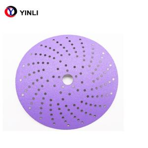 Quality Abrasive Automotive Purple Zirconia Sanding Disc Multi Holes With Velcro wholesale