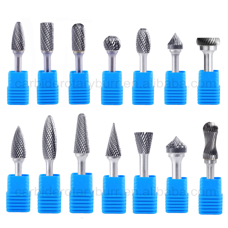 Tungsten Carbide Burr Double Cut 6mm Shank for Metal Grinding