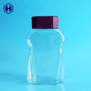Quality Round Clear PET Plastic Food Storage Jars Aluminium Foil Sealing wholesale
