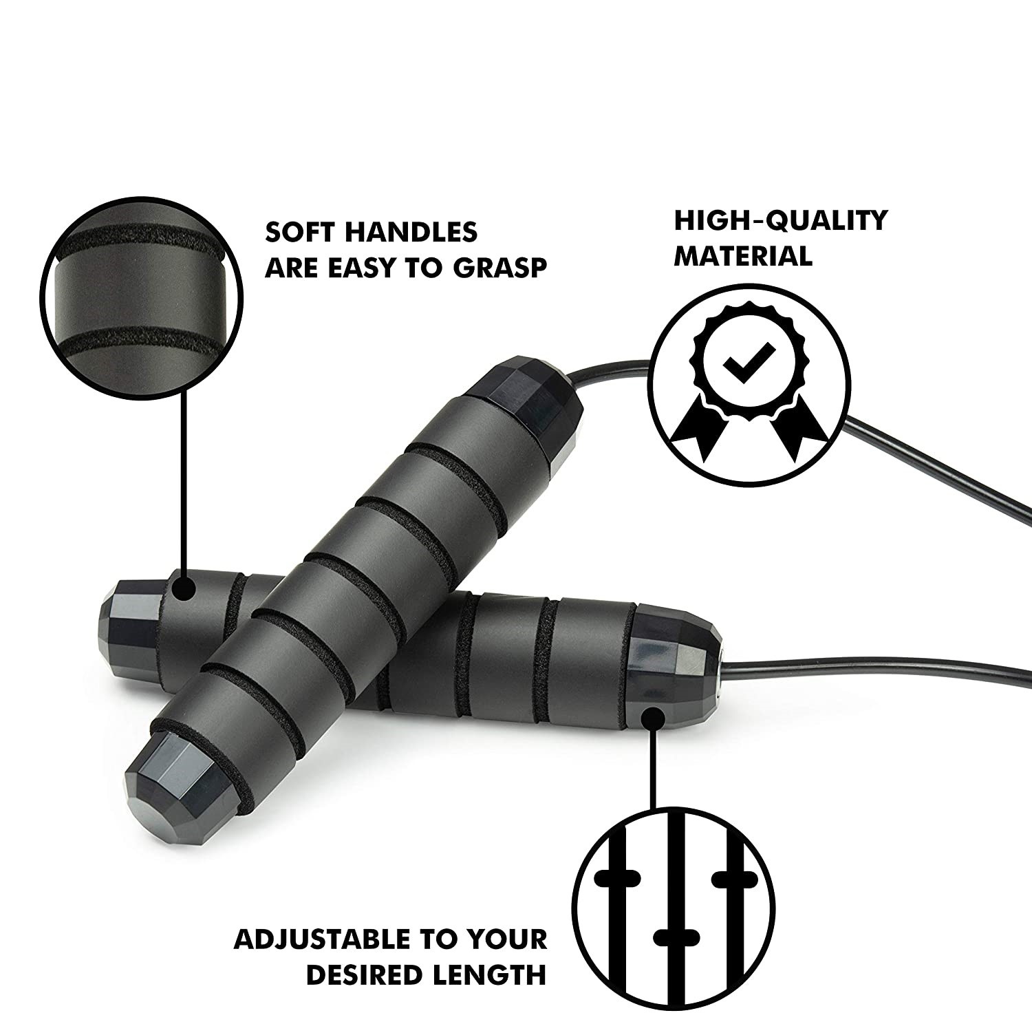 Custom High Quality Gym Workout Equipment Black TPR Material Ab Roller With Knee Mat And Jump Rope
