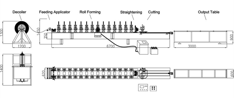 2 Years Warranty Floor Deck Roll Forming Machine For Building Material