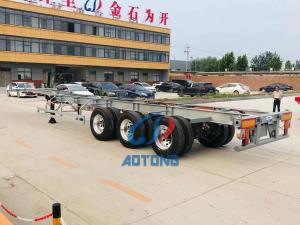 Quality Shipping 20ft 40ft 45ft Container Chassis Semi Trailer Extendable Skeleton Truck Trailers wholesale