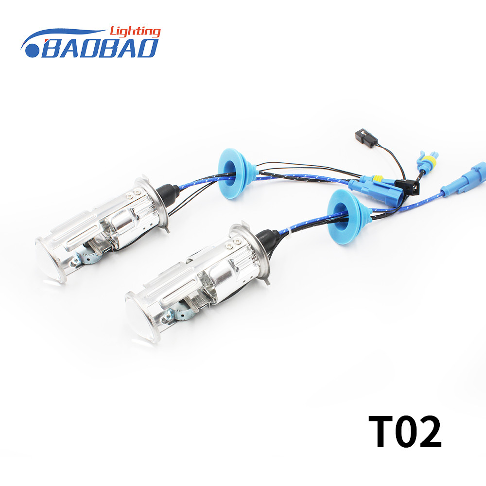 T02 H4 bulb with lens 35w 55w car hid xenon conversion kit