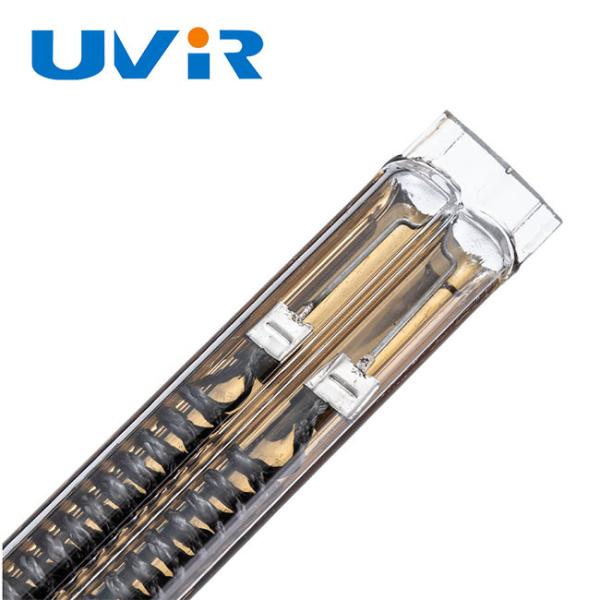Cheap 230V 2500W Quartz Infrared Heater Lamps Tubular Shape Gold Coating for sale