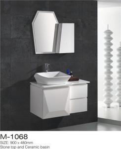 Quality Waterproof Bathroom Sinks And Vanities / Modern Bathroom Vanities MDF Material wholesale