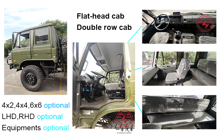Manual Window 2023 6-Wheel Drive Off Road Truck Diesel 6x6 for Logistics Transportation