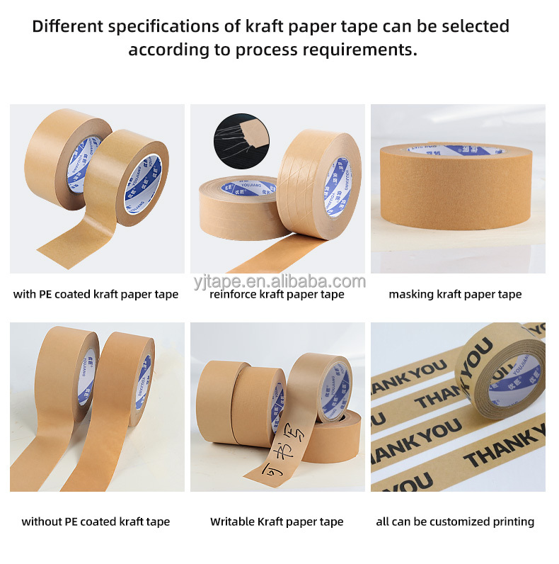 Brown Waterproof 140mic Custom Printed Custom Kraft Shipping Tape