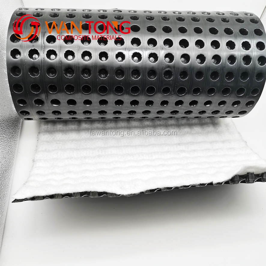 8mm Height HDPE PP Nonwoven Composite Dimple Drainage Sheet/Drainage Board