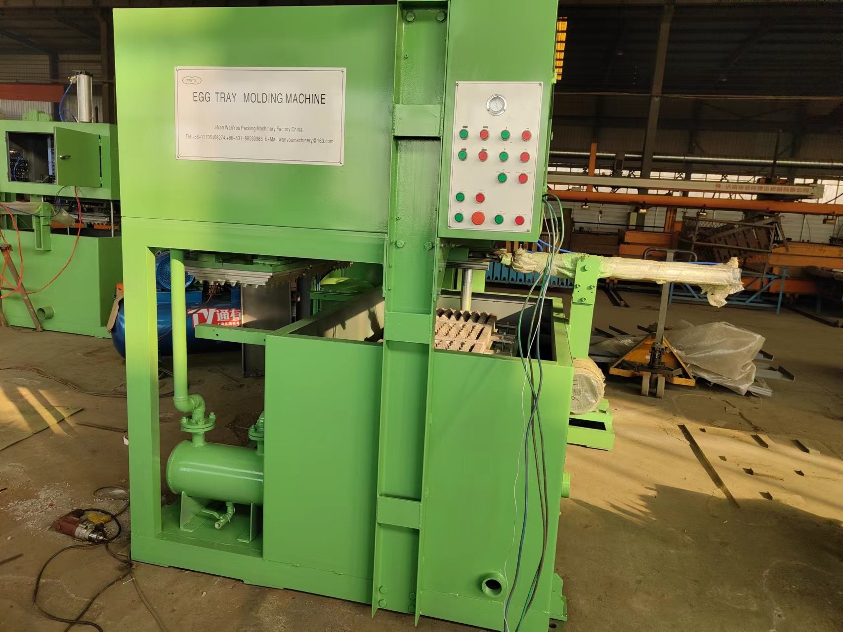 High Performance Recycled Pulp Molding Machine For Fruit / Egg Packing Trays
