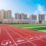 UV Resistant Outdoor Synthetic Flooring Athletic Track Surfaces