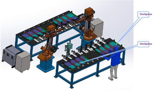 Aluminum Template Welding Robot , Robotic Arm Welding Machine Low Friction