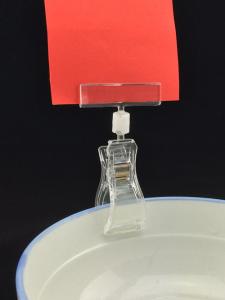 Quality POP Clip Clear Plastic Card Holder In Store , Retail Shop Display Systems wholesale