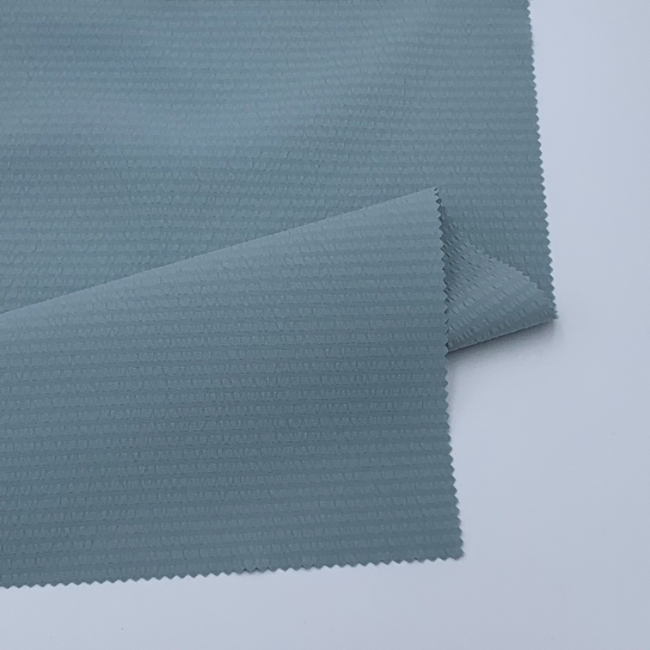75D X 75D 4 Way Poly Seersucker Stretch Polyester Spandex Fabric For Suit