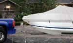 Trailerable Waterproof Boat Cover 150D Silver - Coated Oxford Material