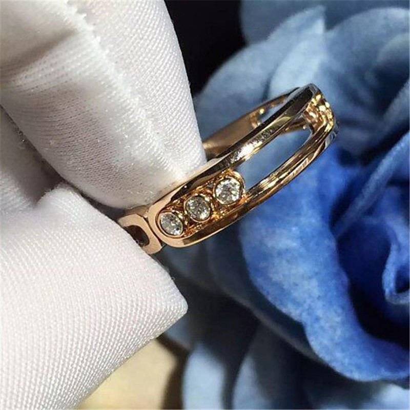 Jewelry factory in Shenzhen, China Mk ring 18k white gold yellow gold rose gold diamond ring