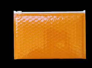 Quality 400x300mm Orange Resealable Zipper Bubble Bags Shock Resistance ISO9001 wholesale