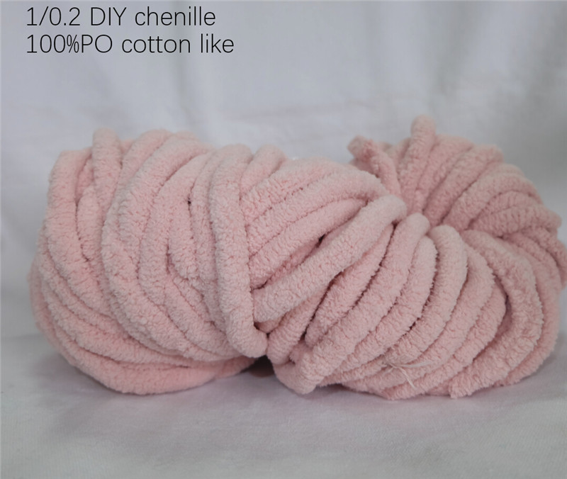 Knitting Chenille Home Yarn Shining Color 3.5NM 100% Spun Polyester Dyed Yarn