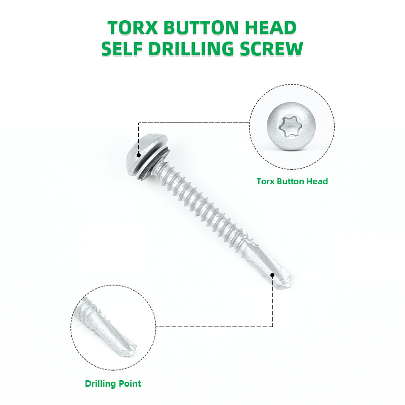 Wafer Head Style Self Drilling Screw Sus410 Stainless Steel ZINC Finish Self Tapping