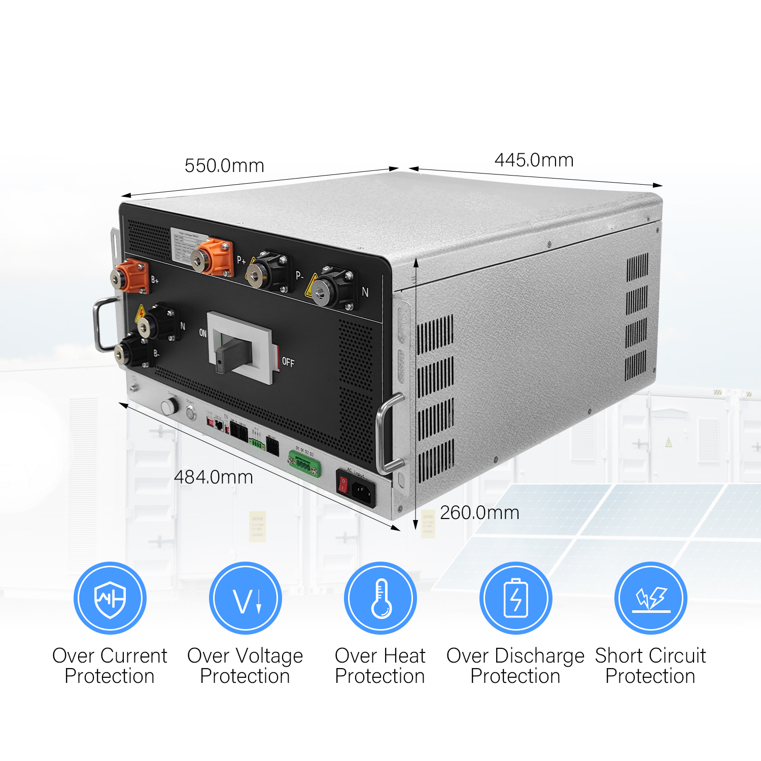 Center Tap BMS High Voltage BMS 864V±432V 400A Battery Power Solution Battery Management System for UPS Lithium Battery