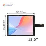 Tempered Glass PCAP Touch Panel Customized OS Android 15 Inch