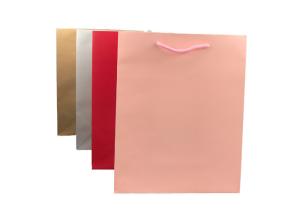 Quality Red Foldable Beautiful Handmade Paper Bags Rope Handles Digital Printing wholesale