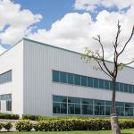 Hurricane Proof Prefabricated Metal Warehouse , Modern Steel Construction