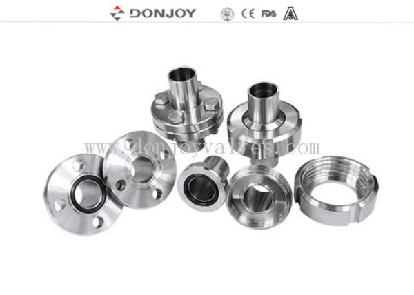 Hygienic Aseptic Flange Set Stainless Steel Sanitary Fittings DN11864 Sanitary