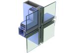 OEM Industrial Aluminum Profile Curtain Wall Aluminum Frame Alkali Resisting