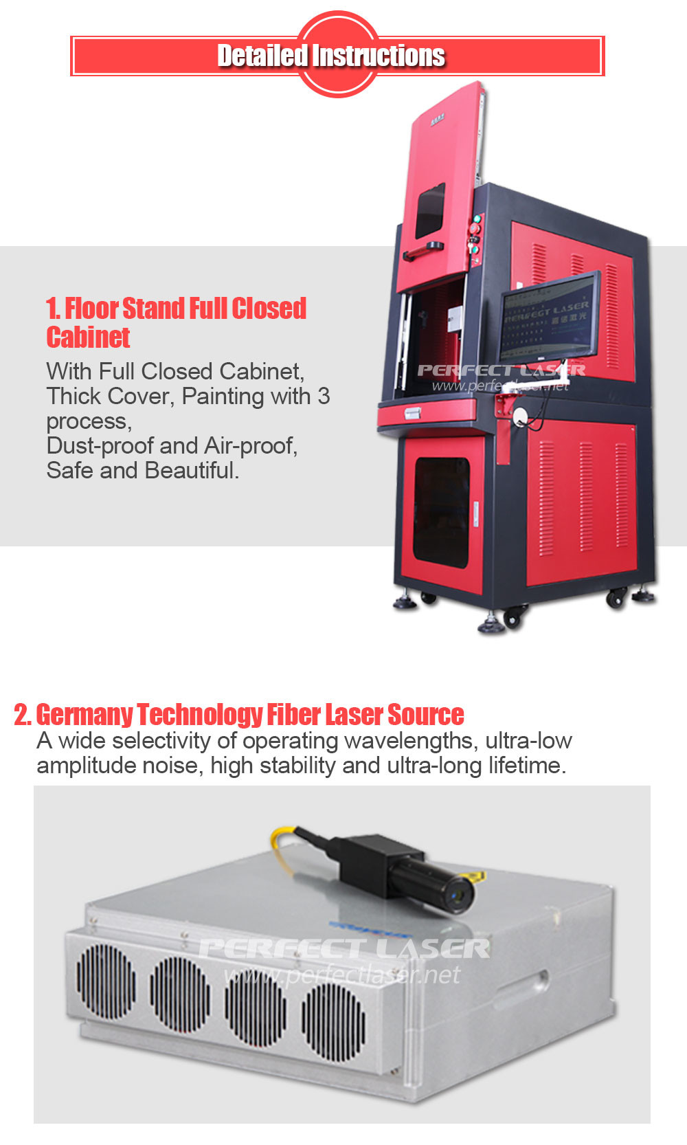 Vertical Full Closed Laser Marking Machine With Air Cooling System , Higher Accuracy