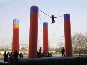 Quality Inflatable Amusement Park With Bungee Trampoline For Parks / Backyard wholesale