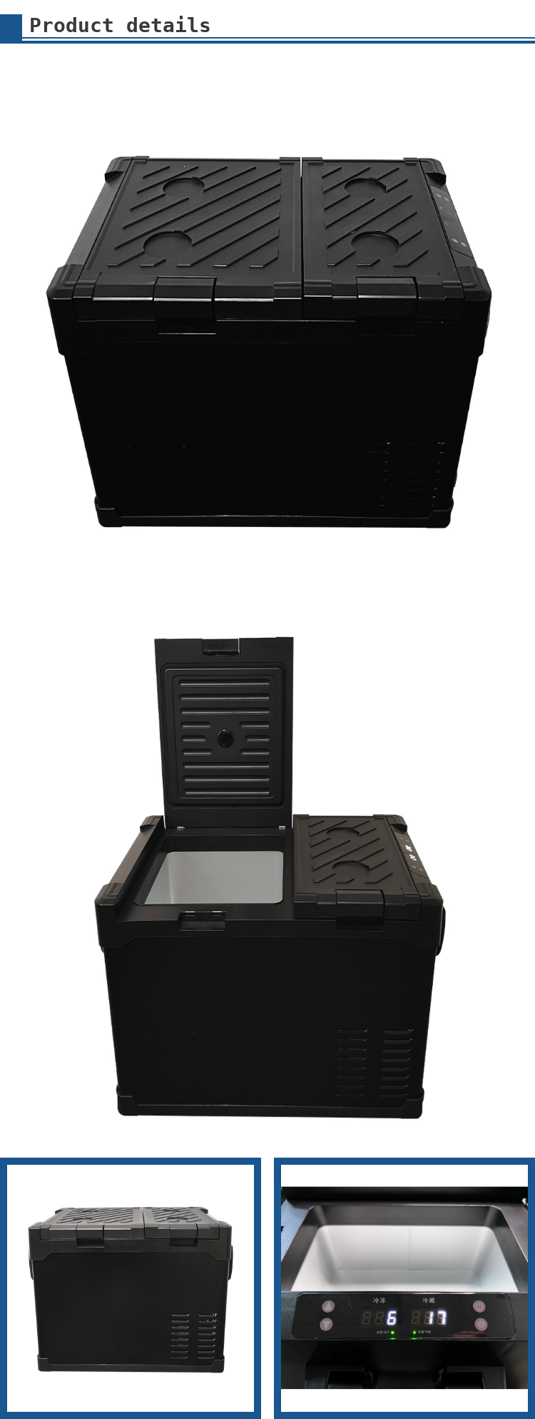 Tesla Car Fridge 55ND Space Saving Design 12v Mini Refrigerator Freezer with Amazon