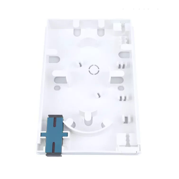 5 2 Cores SC UPC Plastic Fiber Optic Faceplate Socket Panel for Indoor FTTH Network