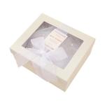 White Gift Set Box Transparent PVC Birthday Box With Silk