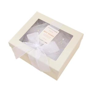 Quality White Gift Set Box Transparent PVC Birthday Box With Silk wholesale