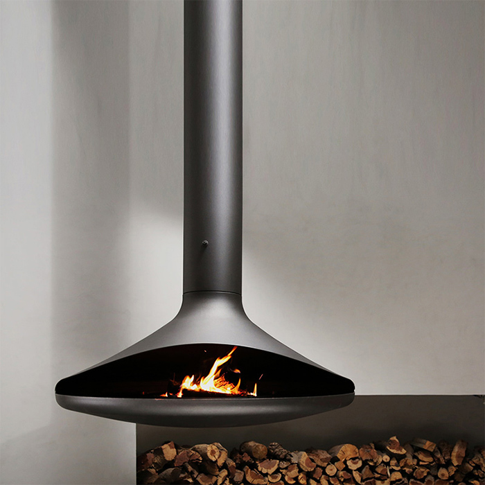 wall mounted fireplace