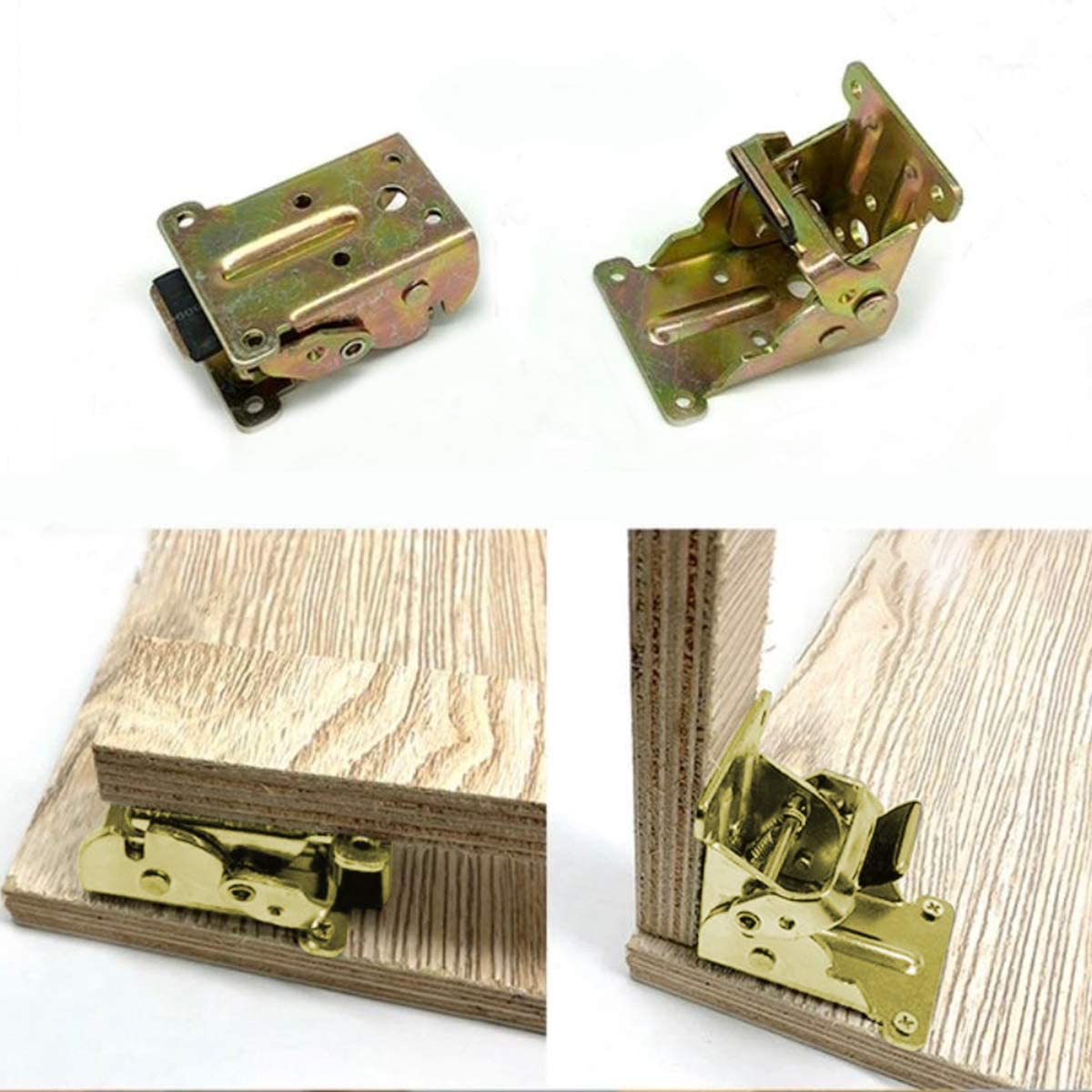 Triangle Bracket Folding Leg Hinge with Lock Extension Support and Screws Included