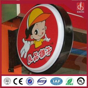 Quality custom shape high quality round vacuum forming acrylic LED light box wholesale