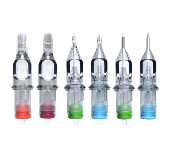 0.25mm 0.30mm 0.35mm Disposable Cartridge Needles Tattoo With Transparent
