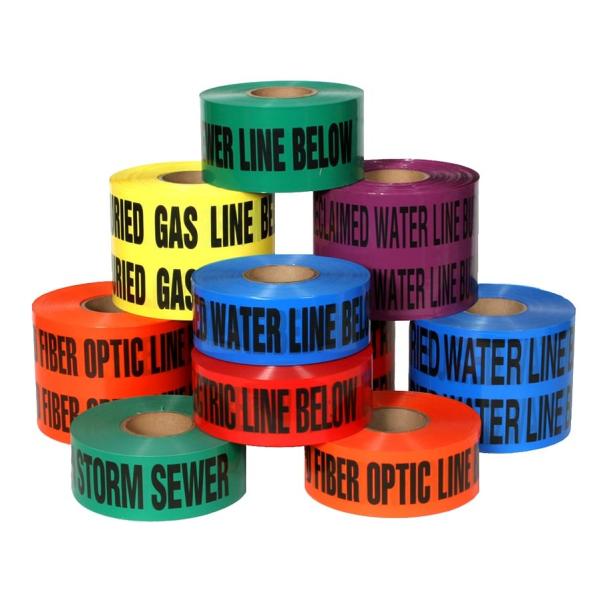 Underground Caution Gas Pipe Below Warning Tape Non-Detectable Underground