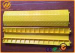 Light Duty Indoor Plastic Floor Cable Cover Cord Protector Yellow / Black