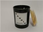 Home decor candle; black scented glass candle,luxury candle, unique candle