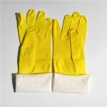 Flocklined Kitchen Rubber Gloves Waterproof Household Cleaning Latex Gloves