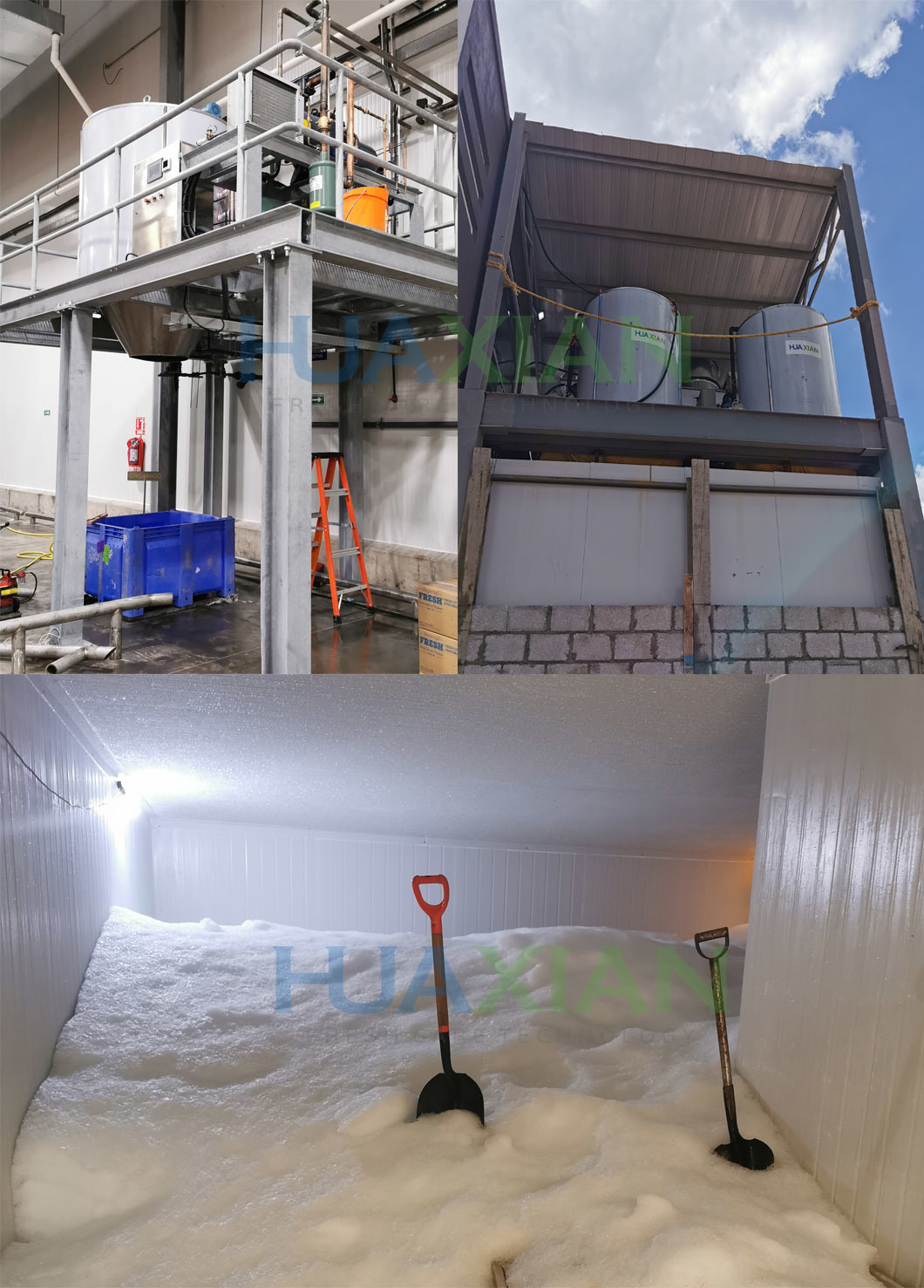 0.2~50 Tons Industrial Fish Ice Maker Machine, Easy Control Condensing Compressor Unit Flake Ice Machine