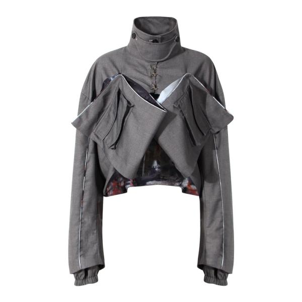 Fashion New Arrival Winter Waterproof Jackets Short Coats Printing Pockets