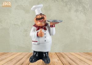 Quality Poly Chef Tabletop Statue Polyresin Statue Figurine Resin French Chef Sculpture wholesale