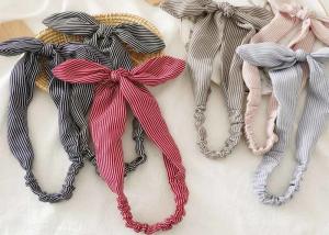 Quality Wire rabbit ears pinstripe elastic unique hair bands women's updo knot headband accessories wholesale wholesale