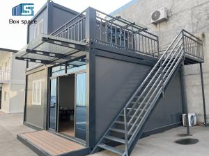 Quality Boxspace 20ft Off-Grid Container Homes 2 Storey Movable Container Office Tiny Prefab House For Rental Apartment wholesale
